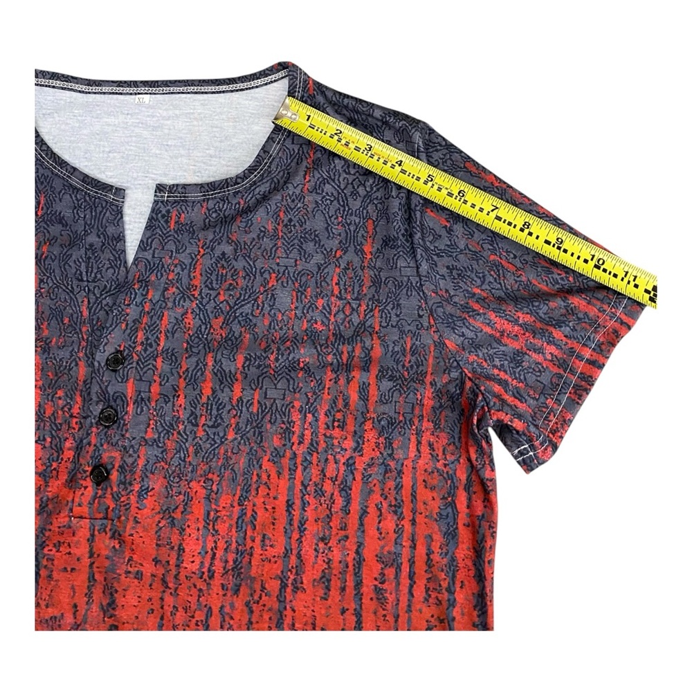 New Red and Black Buttoned Top - Picture 9 of 10